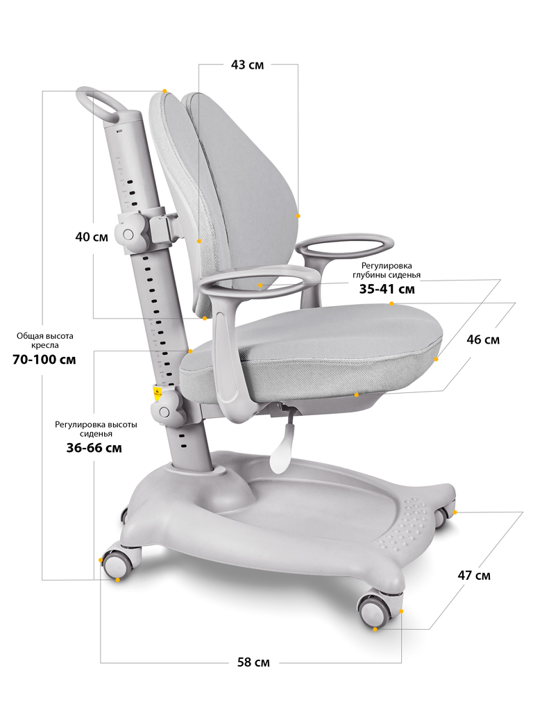 Ортопедическое детское кресло ErgoKids Y-404 