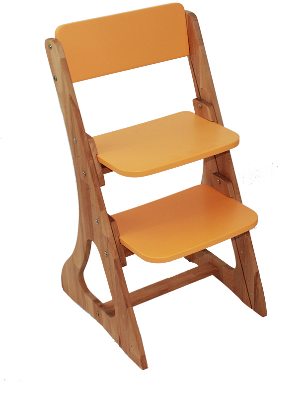 Детский растущий стул Mobler оранжевый(c500-1)