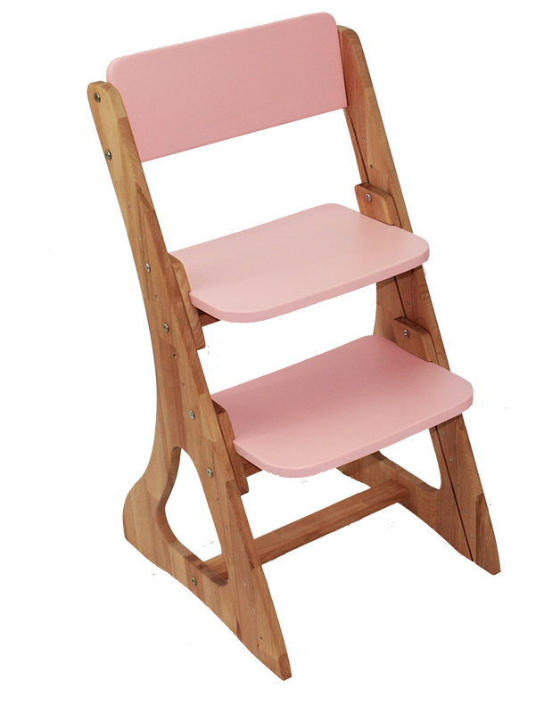 Детский растущий стул Mobler розовый (c500-1)