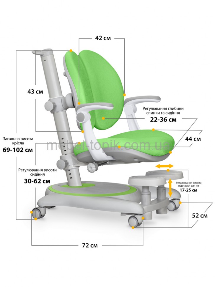 Дитяче крісло Mealux Ortoback Duo Plus Y-510 