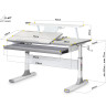 Детячій стіл Mealux Vancouver Lite BD-620 з поліцею BD-S50
