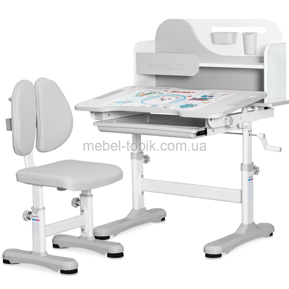 Комплект парта та стільчик Mealux Wave Blue BD-31 