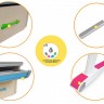 Дитячій стіл трансформер Mealux Woodville Multicolor Energy BD-850