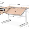 Дитячій стіл трансформер Mealux Woodville Multicolor Energy BD-850
