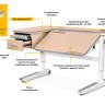 Дитячій стіл трансформер Mealux Woodville Multicolor Energy BD-850