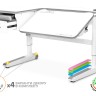 Дитячій стіл трансформер Mealux Woodville Multicolor Energy BD-850